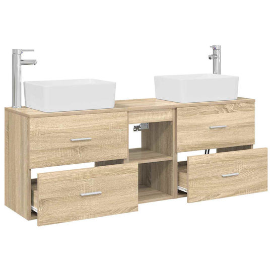vidaXL Bathroom Vanity Unit Without Sink W53xD34.5xH63cm Sonoma Oak