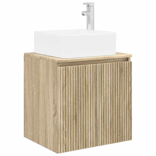 vidaXL Badezimmer Waschtisch-Einheit M53xB35xH63cm Sonoma Eiche