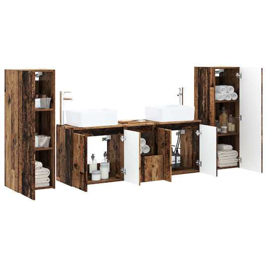 vidaXL 3406001 Πάγκος χωρίς Νιπτήρα Μ33xΒ34.5xΥ100cm Παλαιωμένο Ξύλο