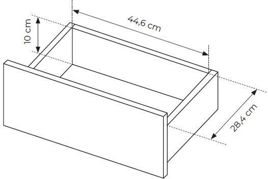 Noptieră Din Lemn Cu Picioare Metalice Bej 53.5x39.5x56.2cm