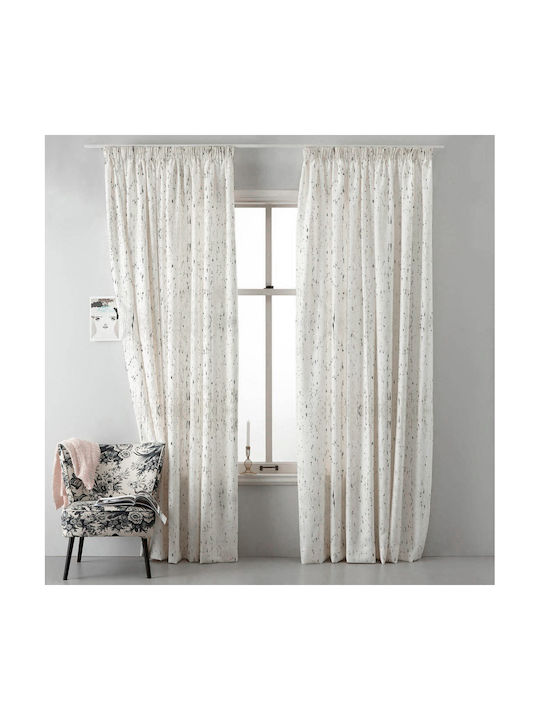 Saray Home Vorhang mit Bleistiftfalten Beige 220x220cm