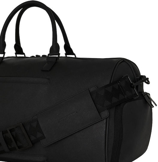 Sprayground Gold Fang Sack Voyage Black from Artificial Leather M50xW25xH27cm