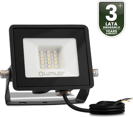 LED Flutlichter Zuna2 10w 900lm 6500k Ip65 Schwarzer phosphorischer
