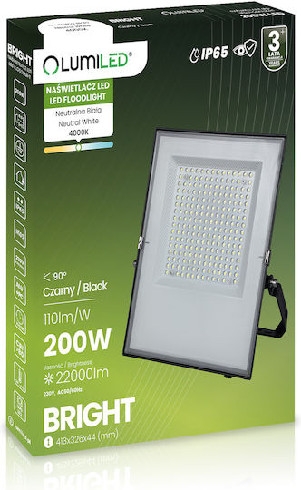 Proiector LED Luminos de Exterior Impermeabil 200w 22000lm 4000k Lumiled