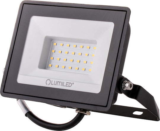 Προβολέας Led Zuna2 30w 2700lm 6500k Ip65 Μαύρος Φωσφορικός
