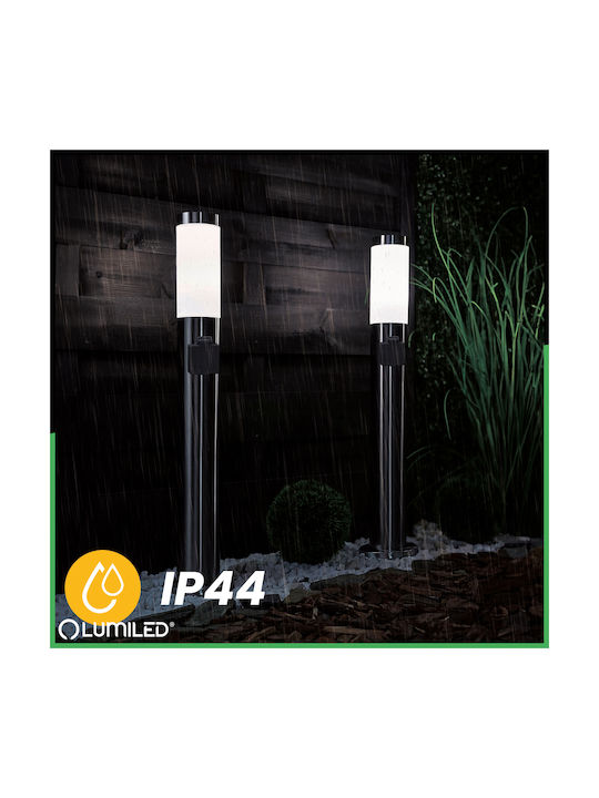 Lampa De Grădină Pentru Exterior Lilium Lumiled E27 Inox Post 65cm Priză 230v