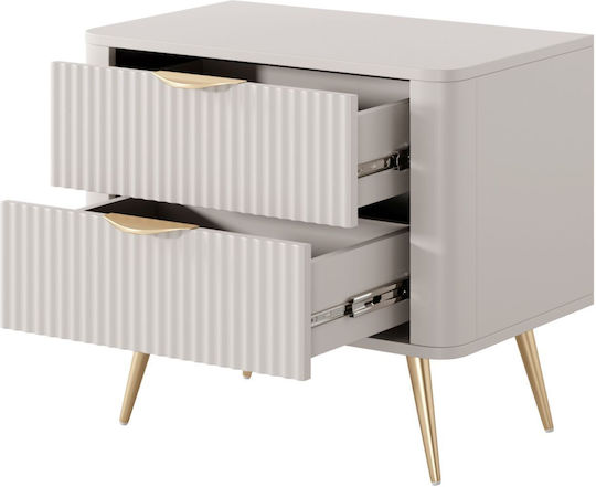 LH Home Furniture Σετ Schlafzimmermöbel-Länge 160x200cm Μπεζ 4 Stück