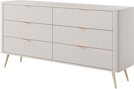 LH Home Furniture Σετ Schlafzimmermöbel-Länge 160x200cm Μπεζ 4 Stück