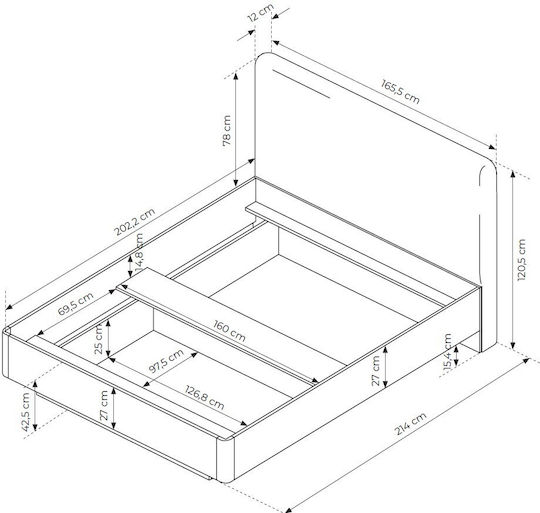 Σετ Κρεβατοκάμαρας Μπεζ 160x200εκ. 3τμχ
