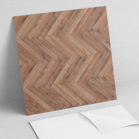 Gedruckte Wandsticker Vinyl Fliesen Esszimmer Fischgrät Design 4x50x50 cm