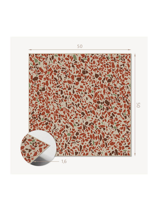 Coloray Wandsticker & Wandgemälde Vinylfliesen Zimmer Jugendlicher Abstraktes Steinen Muster 4x50x50 cm