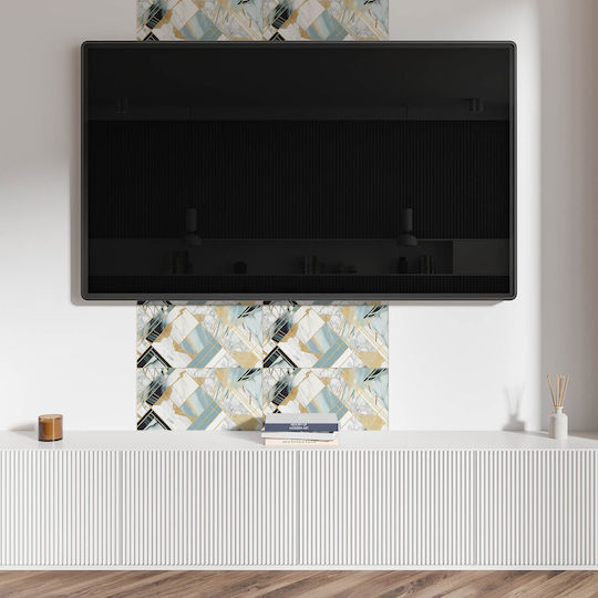 Printed Vinyl Tiles Packaging Geometric Marble Designs 10x40x20 Pcs