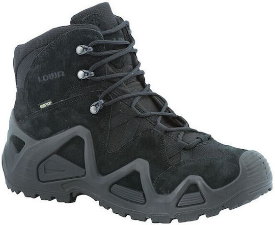 Lowa Military Boots Waterproof with Gore-Tex Membrane Leather Black