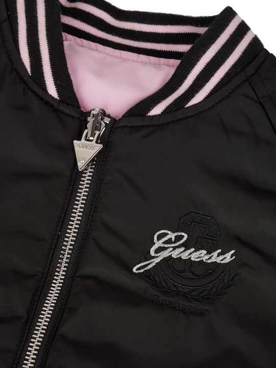 Kids Casual Short Double Sided Black Jacket