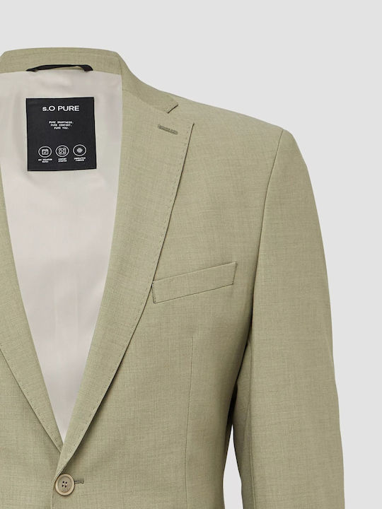 Sacou bărbătesc cu Croială Slim Olive Green