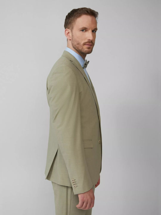 Sacou bărbătesc cu Croială Slim Olive Green