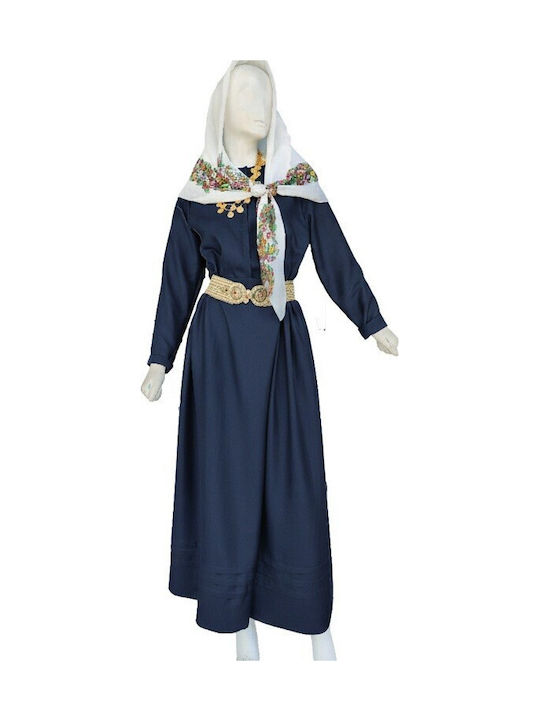 Traditional Dodecanese Costume with 3 Rows Necklace with 45 Coins