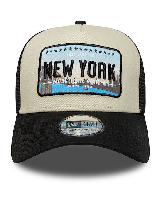 New Era Licence Plate 9forty A-frame Trucker Adjustable Cap Black