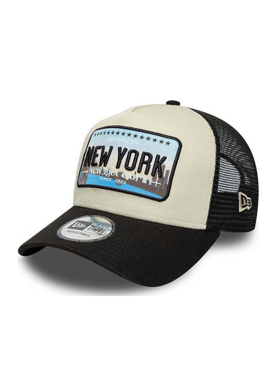 New Era Licence Plate 9forty A-frame Trucker Adjustable Cap Black