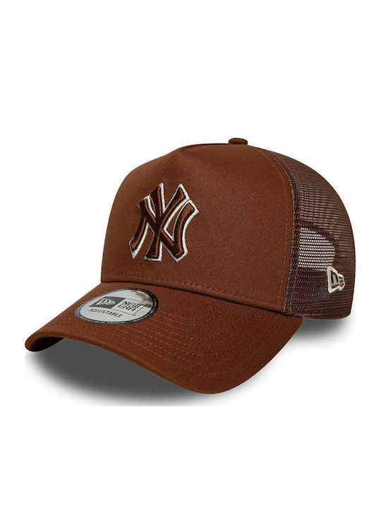 New Era MLB Outline New York Yankees 9FORTY E-Frame Trucker Reglabilă Cap Maro
