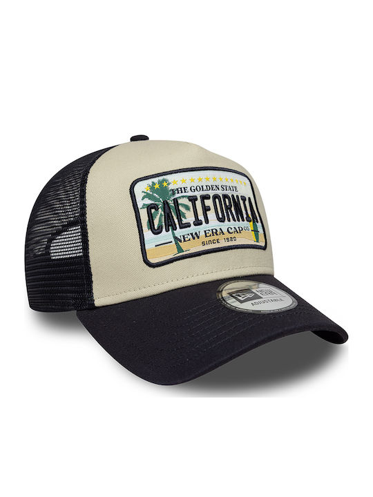 New Era Cali Licence Plate 9forty A-frame Trucker Adjustable Cap Navy