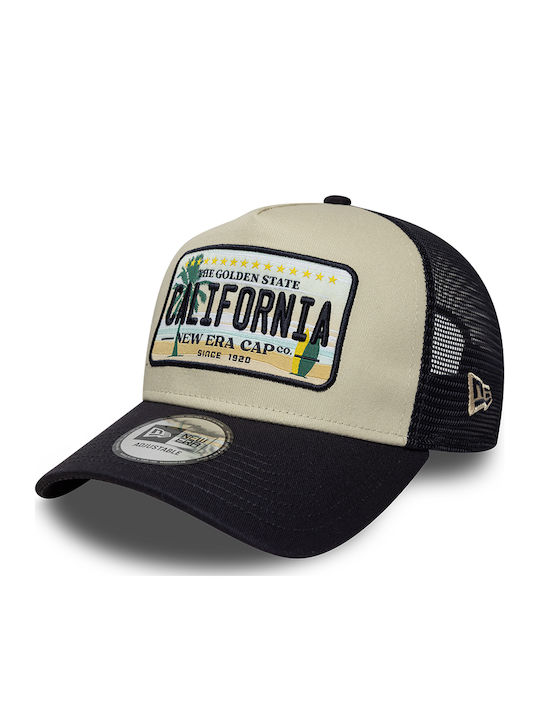 New Era Cali Licence Plate 9forty A-frame Trucker Adjustable Cap Navy