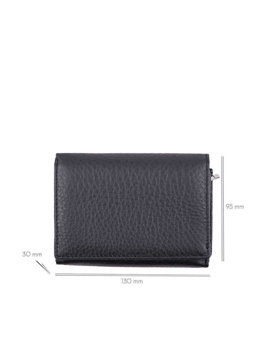 Set cadou portofel de damă + portofel de bărbat negru din piele naturală Little-manu