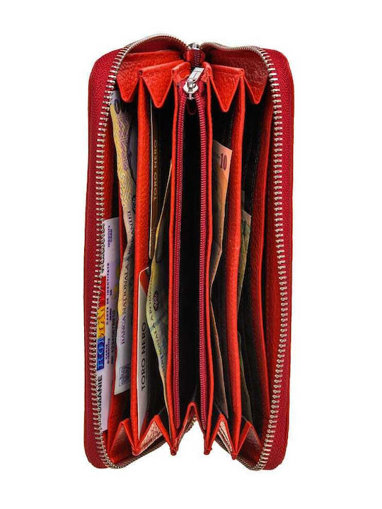 Set cadou Portofel femei + Portofel bărbați Negru-roșu Piele naturală Arya-manu