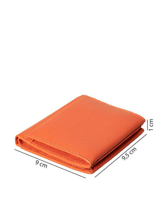 Portofel de damă din piele naturală Coral pentru uz zilnic