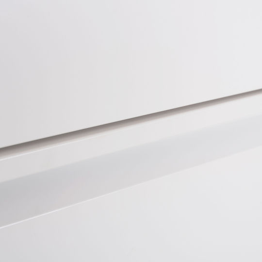 Office Storage Drawer Sider Metal with Lock White 45.6x62x134cm