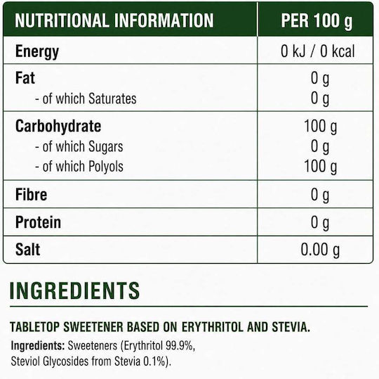Inlead Erythrit Stevia Mix 1000gr