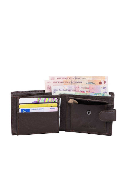 Herrenbrieftasche aus Braun Naturleder Graffette