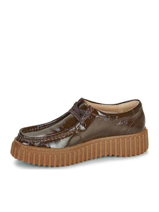 Torhill Bee Women's Oxfords in Brown Patent Leather
