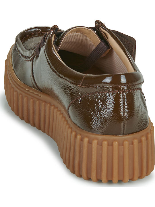 Torhill Bee Women's Oxfords in Brown Patent Leather
