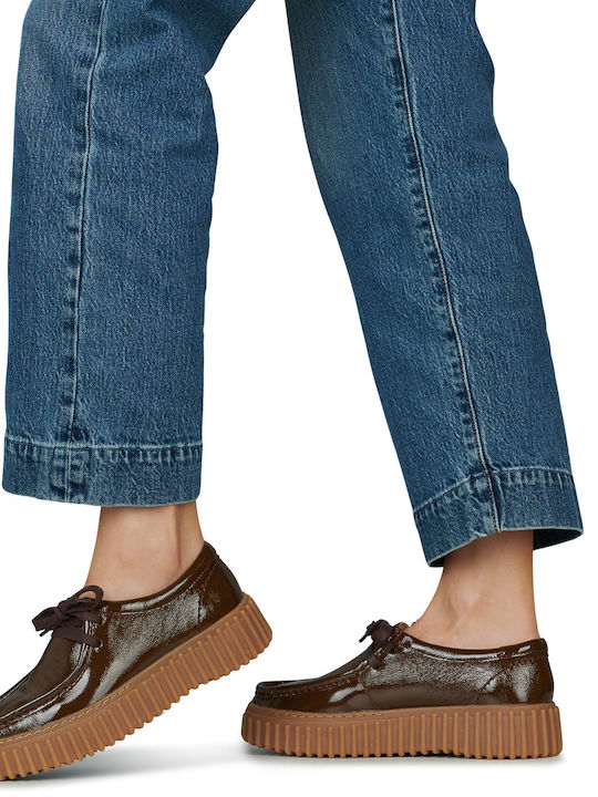 Torhill Bee Women's Oxfords in Brown Patent Leather