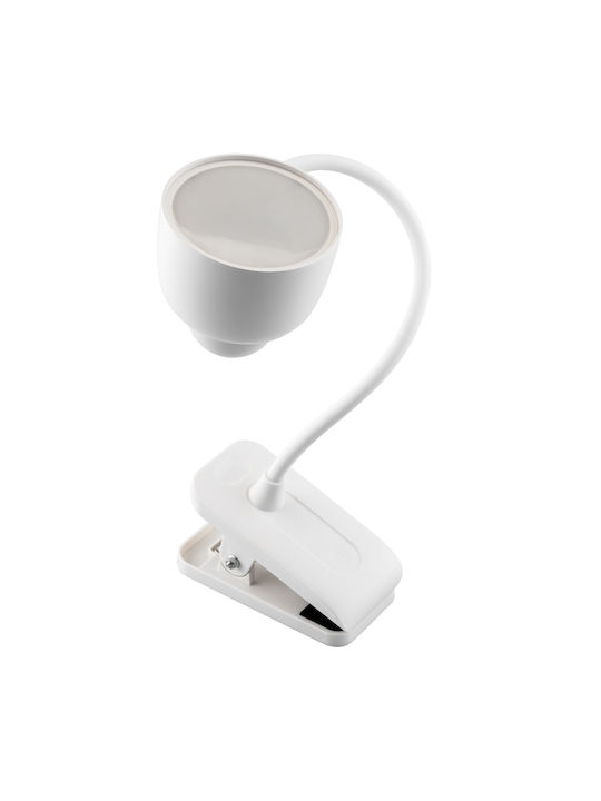 Επιτραπέζιο Φωτιστικό Tesa 2 5w Cct Led Τραπέζια Σχεδίασης Σχολείου Λευκό Lumiled