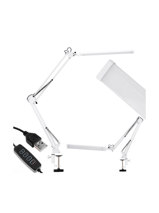 Table LED Lamp Cosmi 8w Cct Usb Brightness Adjustment White Illuminated Base