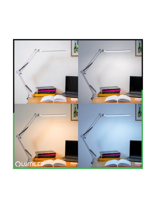Table LED Lamp Cosmi 8w Cct Usb Brightness Adjustment White Illuminated Base