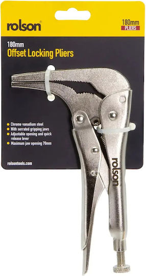 Rolson Clești autoblocanți decalați 180 Mm Deschidere 70 Mm