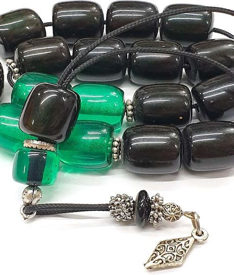 Roloi Komboloi Worry Beads with 17 Beads Made of Resin Length 31cm Multicolour