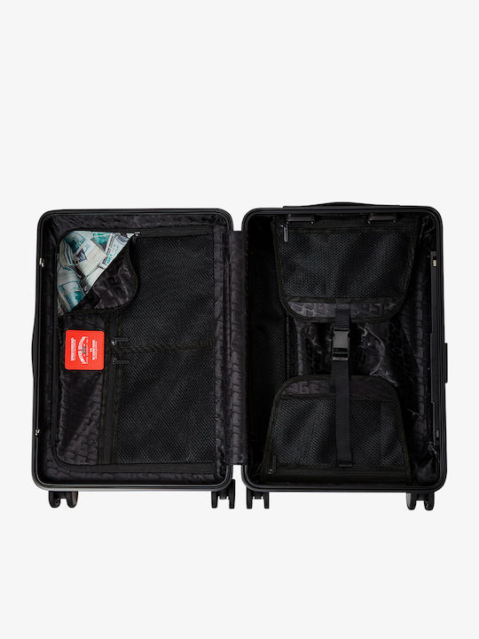 Sprayground Blacked Out Embossed Gold Tooth Cabin Suitcase Black Height 54.6 cm