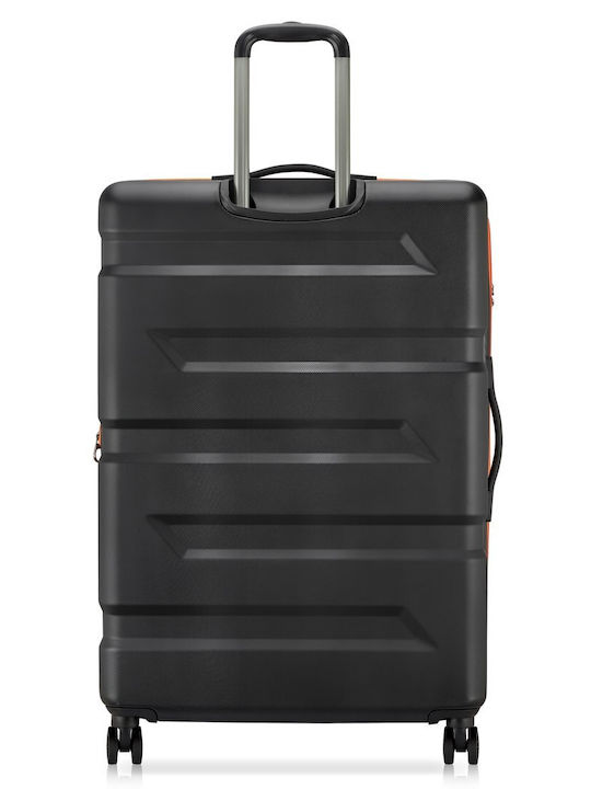 Securitech by Delsey Μεγάλη Βαλίτσα Ταξιδίου Σκληρή Black Ύψους 81εκ.