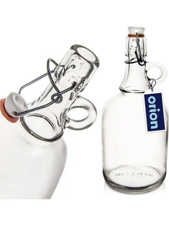 Orion Стъклена Карафа за Сервиране 21см с Капачка Прозрачна 500ml