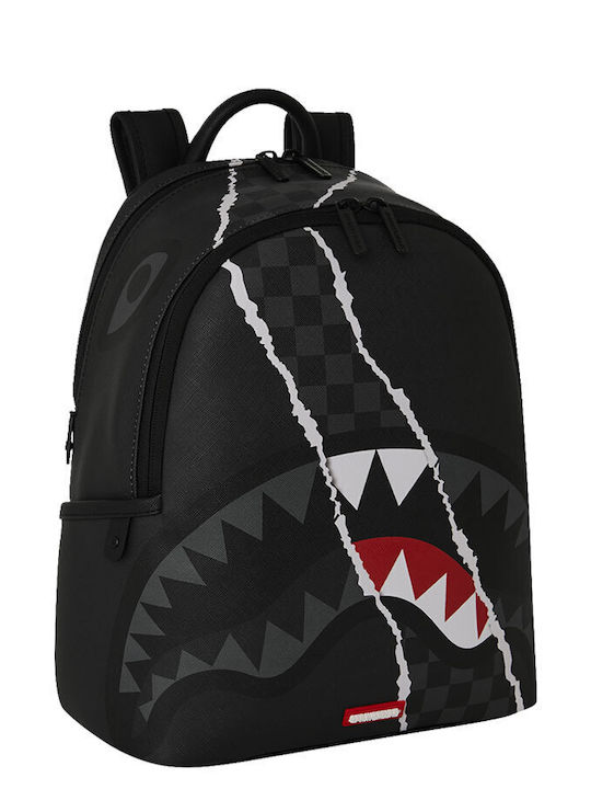 Sprayground Schulranzen Rucksack für Junior High-High School CENTER RIP REVEALING Grau Check Savage