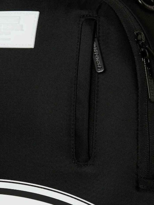 Sprayground School Backpack Junior High-High School Backpacks SHARK CENTRAL White Stencil Shark Black Nylon