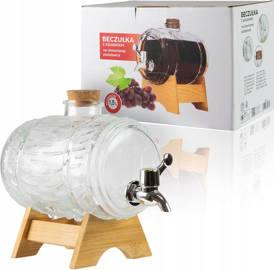 Bimberek Getränkespender Glas mit Zapfhahn 1,5l