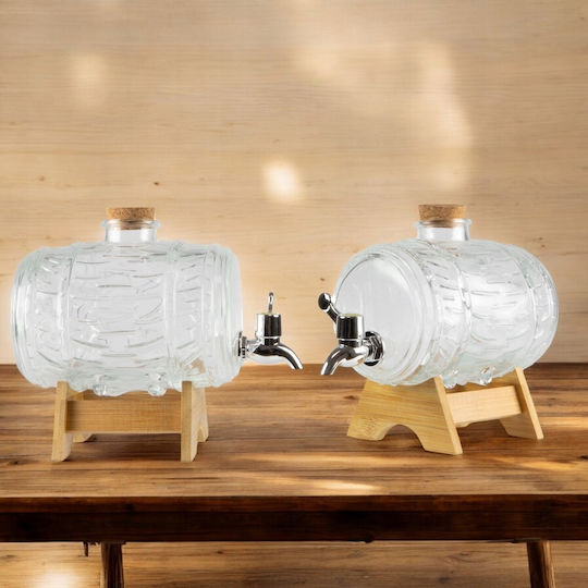 Bimberek Getränkespender Glas mit Zapfhahn 1,5l