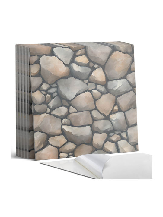 Set De Plăci De Vinil Model Decorativ De Piatră Bucătărie Sau Baie 20x20x20 Cm