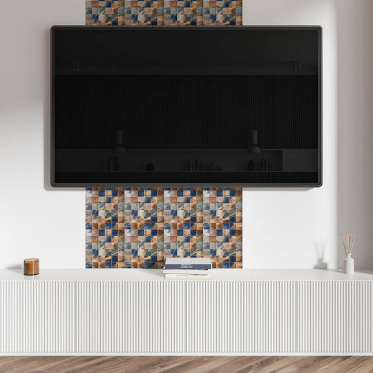 Pvc Tile Set Decorative Mosaic Stone Designs Kitchen Or Bathroom 10x40x20 Cm