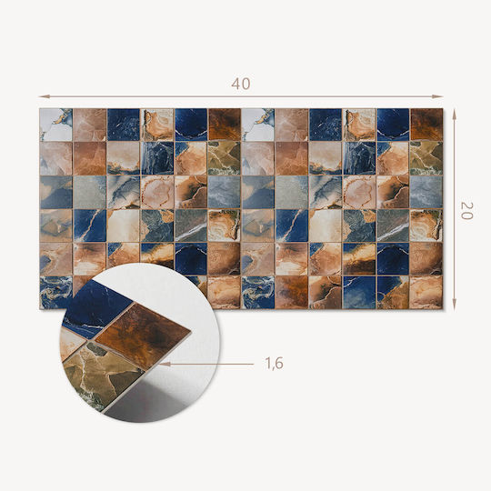 Pvc Tile Set Decorative Mosaic Stone Designs Kitchen Or Bathroom 10x40x20 Cm
